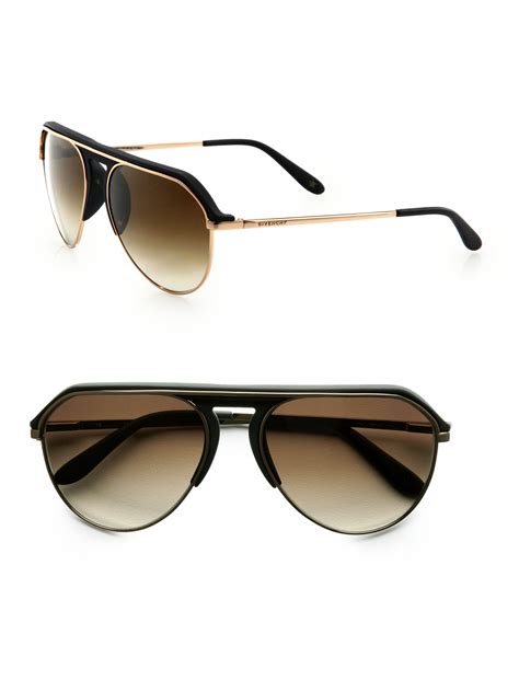 givenchy 99 mm flat-top aviator sunglasses|Men's Givenchy Aviator Sunglasses .